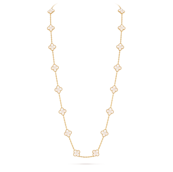 Collar Trebol 20 Motif Blanco