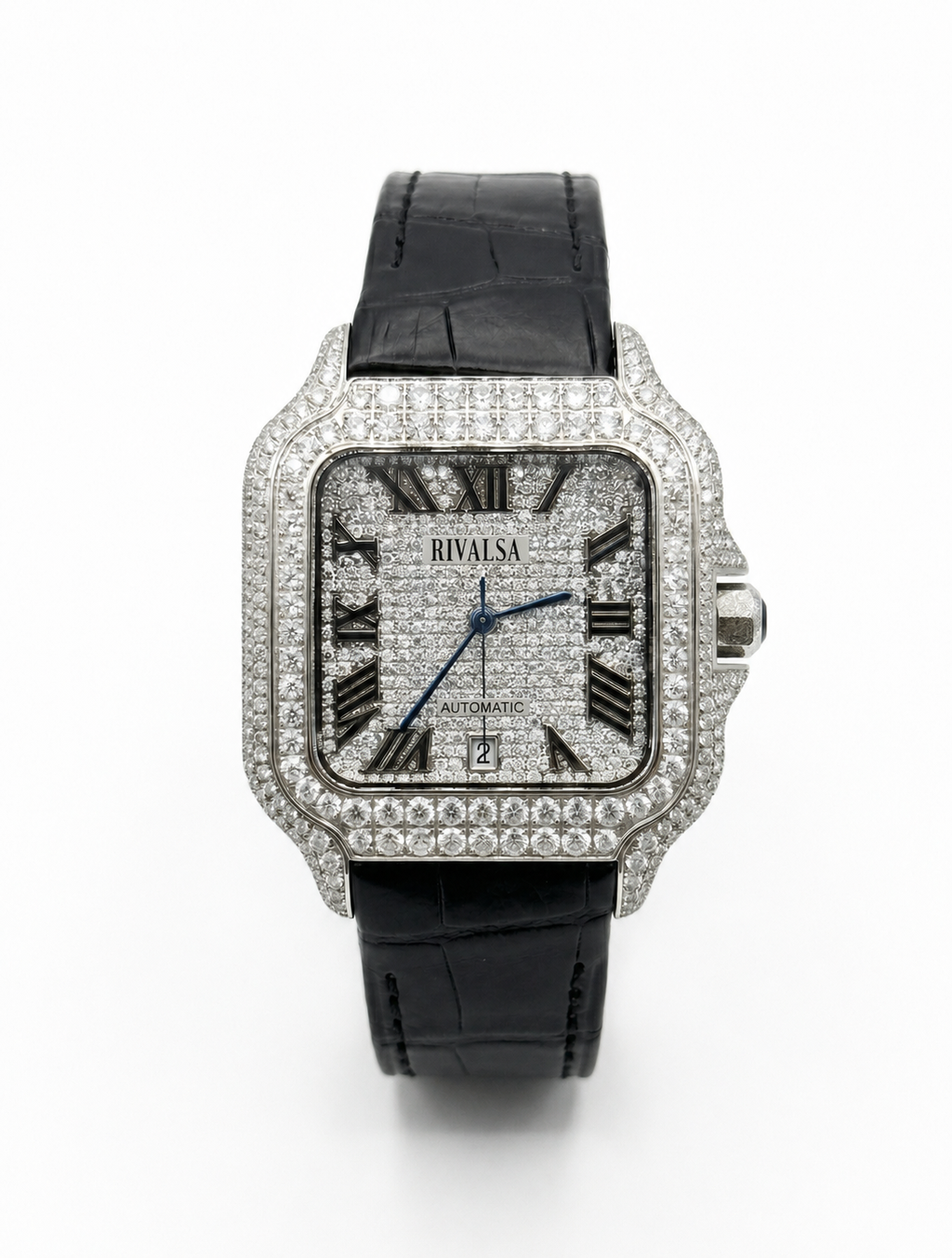 Reloj Moissanita RIVALSA (correa de cuero)