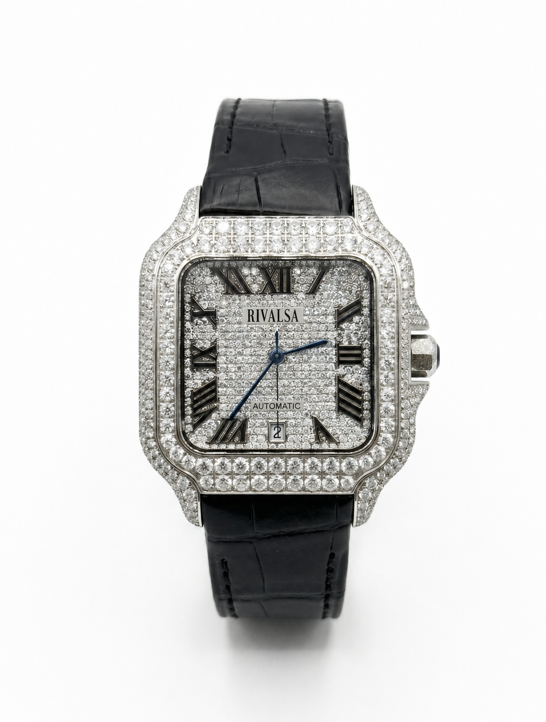 Reloj Moissanita RIVALSA (correa de cuero)