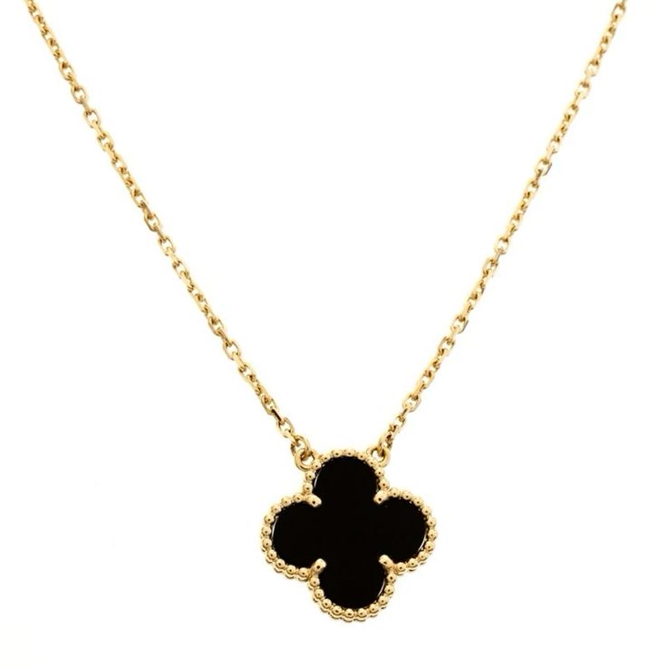 Collar Trebol 1 Motif Negro